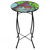 19" Blue and Red Cardinal Glass Patio Side Table - IMAGE 1