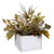 11" White Mixed Floral Arrangement in Wooden Box - IMAGE 1