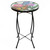 19" Floral and Butterfly Glass Patio Side Table - IMAGE 1
