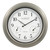 18” White and Silver Indoor or Outdoor Atomic Wall Clock - IMAGE 1