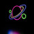 LED Ringed Planet Neon Lighted Wall Art - 16" - IMAGE 5