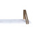 26.5" White and Gold Modern Wash Wood and Metal Wall Shelf - IMAGE 3