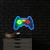 LED Video Game Controller Neon Lighted Wall Art - 11" - IMAGE 3