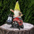 12.25" Solar LED Lighted Gnome and Ladybug Outdoor Garden Statue - IMAGE 2