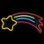 16" LED Neon Style Shooting Star Wall Sign - IMAGE 1