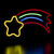 LED Shooting Star Neon Lighted Wall Art - 16" - IMAGE 4