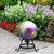 10" Pink Iridescent Mosaic Reflective Glass Outdoor Garden Gazing Ball - IMAGE 1