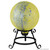 10" Yellow and Blue Reflective Speckled Glass Outdoor Garden Gazing Ball - IMAGE 4