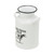 8" White and Black Lacquered Cylindrical Milk Jar - IMAGE 3