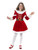 48" Red and White Little Miss Santa Girl Child Christmas Costume - Large - IMAGE 1