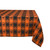 60" x 84" Orange and Black Jack-O-Lanterns Checkered Woven Halloween Table Cloth - IMAGE 1