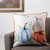 19.5" White and Orange Pumpkin Throw Pillow Cover