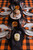 Buffalo Check Cotton Square Halloween Tablecloth - 52" - Orange and Black
