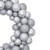 3-Finish Shatterproof Ball Ornament Christmas Wreath - 36" - Silver - Unlit - IMAGE 3