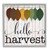 Autumn Leaves Foliage Illustration ‘Hello Harvest’ Gray Framed Texturized Art, 17" x 17" - IMAGE 1