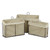 Set of 3 Beige and Black Rectangular Basket Organizers 12.5" - IMAGE 5