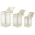 Set of 3 Cream Candle Lanterns with Brushed Gold Accents 19.5" - IMAGE 3