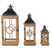 Set of 3 Natural Wood Candle Lanterns with Black Metal Tops 26.5" - IMAGE 3