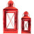 Mission Style Metal Candle Lanterns 12.25" - Red - Set of 2 - IMAGE 4