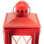 Mission Style Metal Candle Lanterns 12.25" - Red - Set of 2