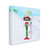 Christmas Elf with Hot Cocoa Snowy Winter Scene Stretched Canvas Wall Art, 17" x 17" - IMAGE 2
