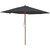8.5ft Outdoor Patio Market Umbrella with Wooden Pole, Gray - IMAGE 1