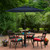 9.75ft Outdoor Patio Market Umbrella with Hand Crank and Tilt, Navy Blue - IMAGE 2
