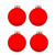 Transparent Finish Glass Christmas Ball Ornaments - 4.75" (120mm) - Red - 4ct - IMAGE 2