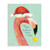 Christmas Santa Flamingo "May Your Beaches Be Sunny & White" Wall Sign, 10" x 15" - IMAGE 1