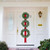 Pre-Lit B/O Frosted Wreath Trio Christmas Decoration - 6.5' - Clear LED Lights - IMAGE 2