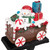 Set of 4 Gingerbread Train Christmas Stocking Holders 4.75"