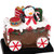 Set of 4 Gingerbread Train Christmas Stocking Holders 4.75"