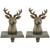 Set of 2 Brown Reindeer Head Christmas Stocking Holders 5.75" - IMAGE 1