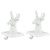 Set of 2 White Reindeer Head Christmas Stocking Holders 5.75" - IMAGE 4