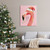 Christmas Santa "Flamingo All The Way" Stretched Canvas Wall Art, 36" x 48" - IMAGE 3
