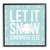 Nautical Winter “Let It Snow” Christmas Black Framed Wall Art, 12” x 12” - IMAGE 1