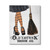 Witch Striped Stockings "Old Eastwick Broom Co." Halloween Canvas Wall Art, 24" x 30” - IMAGE 1