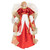 Angel with Lighted Wings Christmas Tree Topper - 14" - Red and White - IMAGE 1