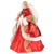 Angel with Lighted Wings Christmas Tree Topper - 14" - Red and White - IMAGE 5