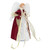 Angel with Lighted Candle Christmas Tree Topper - 14" - Burgundy and White - IMAGE 5