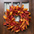 Berries with Leaves Artificial Fall Harvest Twig Wreath - 24" - IMAGE 1