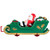 36pc Red and Green Lighted and Animated Christmas Train Set with Raised Track and Sound