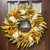 Hydrangeas and Pip Berry Clusters Floral Artificial Fall Harvest Wreath - 28" - IMAGE 1