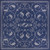 7.5' Indigo and Ivory Square Polypropylene Area Throw Rug - IMAGE 1
