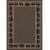 5.75' x 9' Brown and Black Rectangular Polypropylene Area Throw Rug with Elephant Design - IMAGE 1
