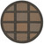 7.5' Plaid Round Area Throw Rug - Brown and Black - IMAGE 1