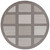 7.5' Patterned Round Area Throw Rug - Gray and White - IMAGE 1