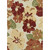2.25' x 3.9' Red and Beige Floral Rectangular Outdoor Area Throw Rug - IMAGE 1