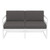 55" White Outdoor Patio Loveseat with Sunbrella Charcoal Gray Cushion - IMAGE 3
