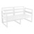 55" White Outdoor Patio Loveseat with Sunbrella Charcoal Gray Cushion - IMAGE 6